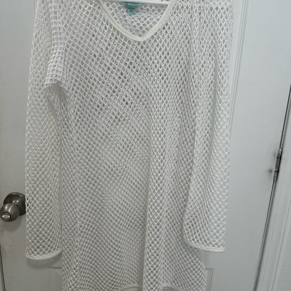 White Mesh Long Sleeve Top - Picture 1 of 3